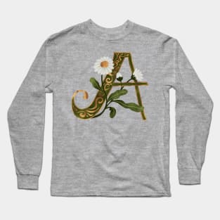 Letter A - Daisy Long Sleeve T-Shirt